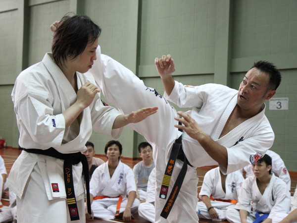 President Midori led a training focused on kicking techniques, for the seminar which had 130 participants
